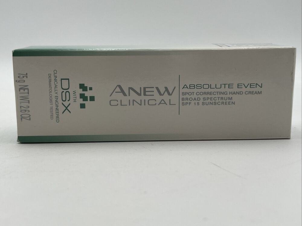 Avon Anew Clinical Absolute Even Clarifying Hand Cream with DSX 2.6 Oz NIB